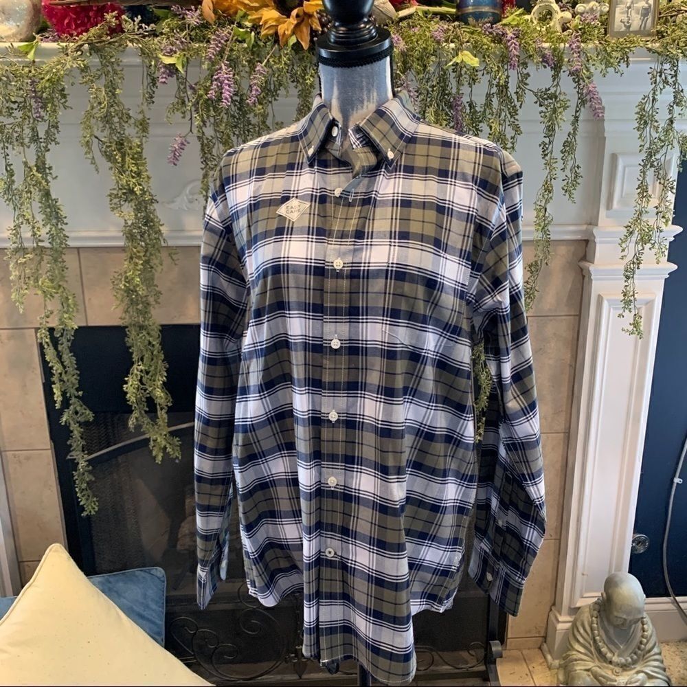 St Johns Bay Easy Care plaid casual dress shirt